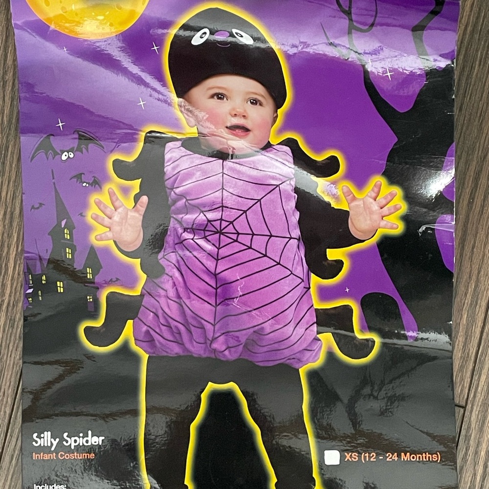 Silly Spider Infant Costume - Purple and Black